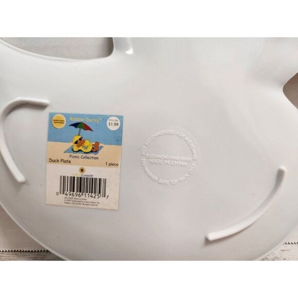 Vintage Set 6 Duck Serving Set Plate Bowl Fork Spoon Sippy Cup Section Tray - Picture 6 of 13